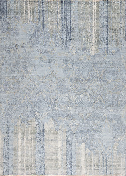 151872 Avant Garde Wool & Silk  <br> Bohemian, Sky Blue