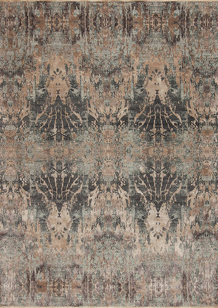 153433 Impressions Wool & Silk <br> Euphoria, Ocean-Taupe