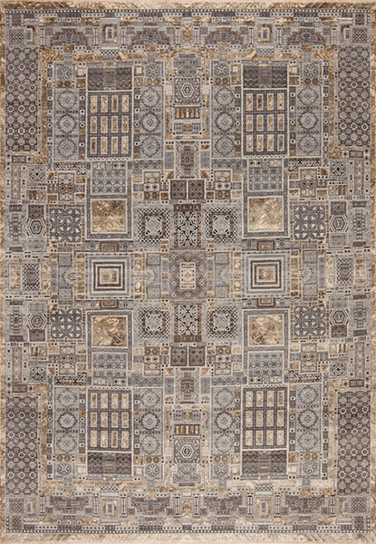 153727 Manhattan Reserve Wool & Silk <br> Noho, Beige-Grey