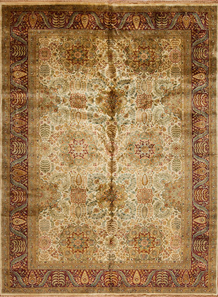 103131 GOLDEN AGE 2 <br> VICTORIA, IVORY/CLARET 