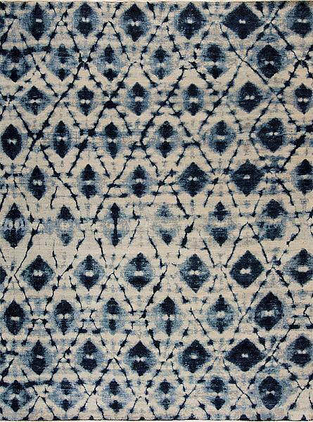 157744 Shibori <br> Koga, Ivory-Blue