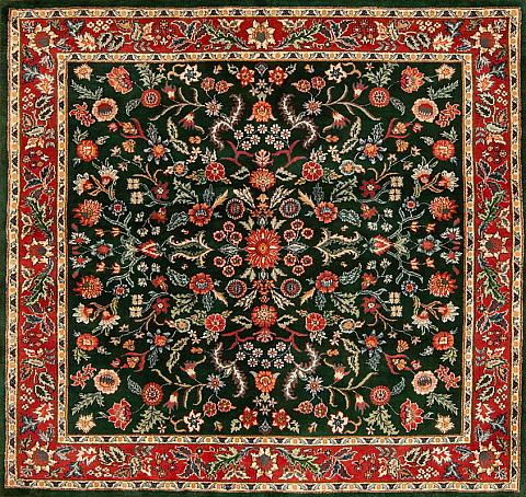 006152 British Raj Collection <br> Indo Kensin, Emerald Green/Cinnamon