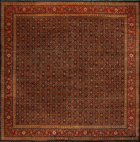 067823 Herati <br> Dark Blue / Rust