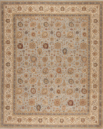 126421 COTE D'AZURE <br> VALBONNE Baby Blue / Ivory 12.3 X 15.4