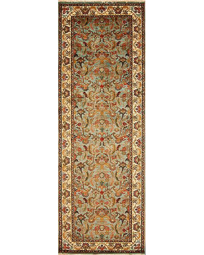 166145 Golden Age Collection <br> Glamour Blue/Ivory  4.1 X 12.1