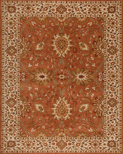 123543 MAHAL <br> M-228  Apricot/Ivory 10.1 X 14.2