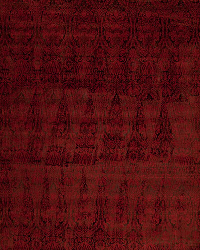 127128 Modern Tibet 3 <br> Damask Damask  Cayenne 10.0 X 14.0