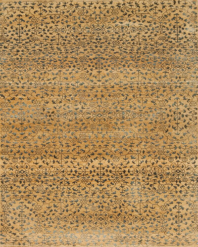 146963 MANHATTAN RESERVE WOOL & SILK OT-7  Gold/Blue 3.0 X 5.0