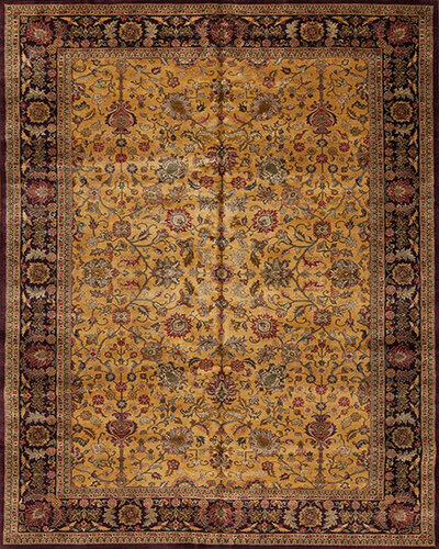 83271 RAJASTHAN COLLECTION 6001F  Gold/Plum 9.5 X 13.1