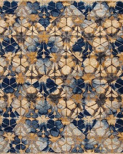 161369 Shibori Couture <br> Soma Gold-Blue 10.1 X 13.10