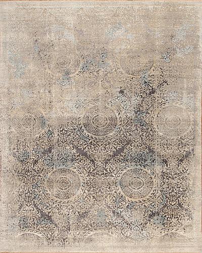 182118 Transcendence Wool & Silk <br> Brilliance Grey-Blue 10.0 X 14.1