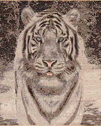 White Tiger Rug  Available in size 8x8