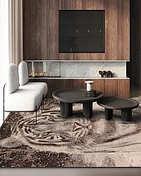 White Tiger Rug  Available in size 8x8